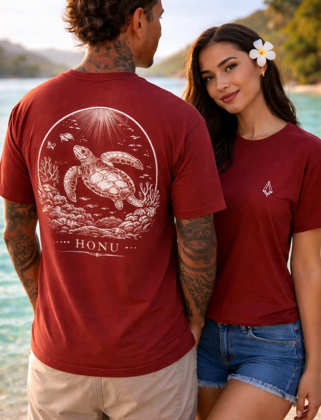 T-shirt Honu B T-shirt Atea, modèle Honu